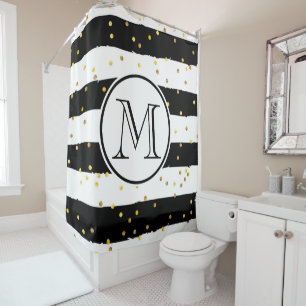 Black and White Stripes Shower Curtain