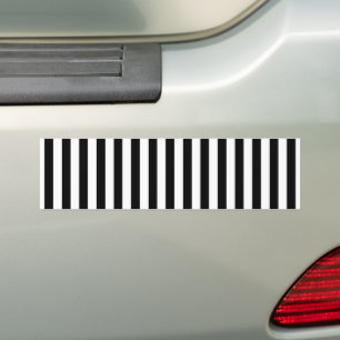 Black and White Stripes, Striped Pattern, Lines Bumper Sticker