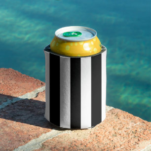 Black and White Stripes, Striped Pattern, Lines Can Cooler