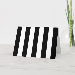 Black and White Stripes, Striped Pattern, Lines Card