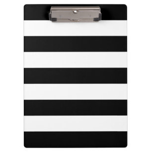 Black and White Stripes, Striped Pattern, Lines Clipboard