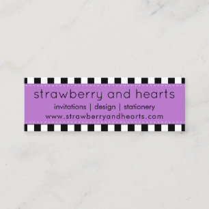 Black and White Stripes, Striped Pattern, Lines Mini Business Card