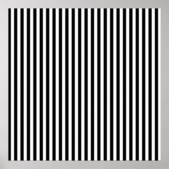 Black and White Stripes; Striped Poster (Front)