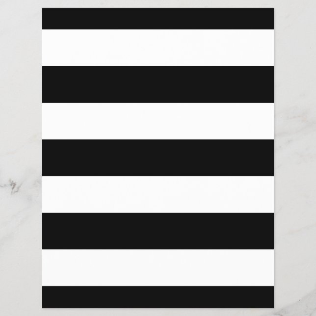 Black And White Stripes Stylish Flyer (Front)