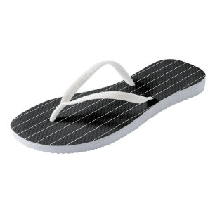 Black and White Stripes Thongs