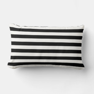Black and White Stripes Throw Pillow