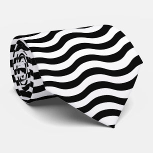 Black And White Stripes Tie