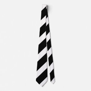 Black and White Stripes Tie