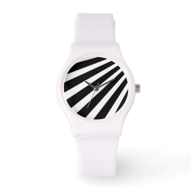Black and White Stripes Watch (Front)