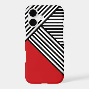 Black and white stripes with red triangle