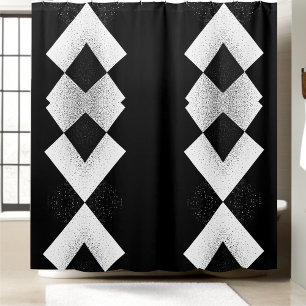 Black and White Stylish Bow Shower Curtain