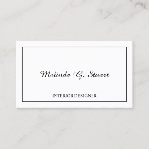 Black and White Stylish Business Card