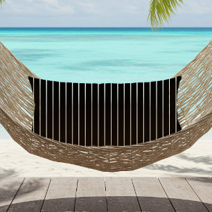 Black and White Summer Stripes Outdoor Lumbar Cushion