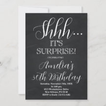 Black and White Surprise Birthday Party
