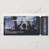 Black and White Surprise Concert Ticket Gift