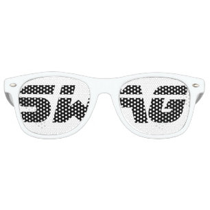Black and White Swag Party Glasses