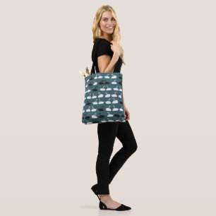 Black and White Swans Allover Tote Bag