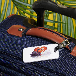 Black And White Swans Luggage Tag