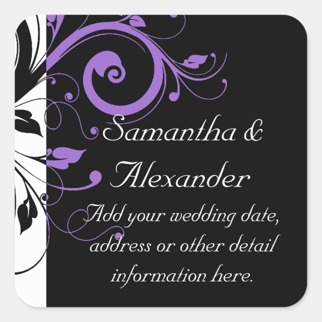 Black and White Swirl Accent Stickers (Front)