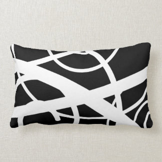 Black and white Swirl Lumbar Cushion