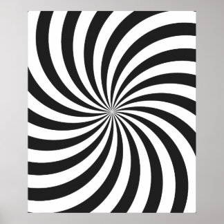 Black and White Swirl Pattern Poster