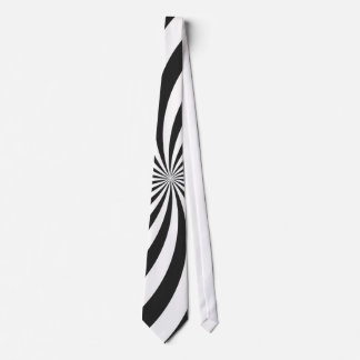 Black and White Swirl Pattern Tie