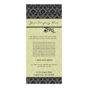 Black and White Swirled Striped Rack Card
