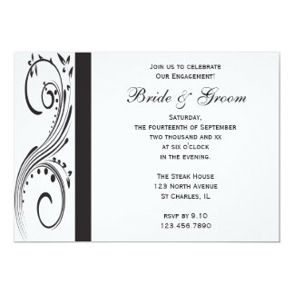 Black And White Engagement Party Invitations 8