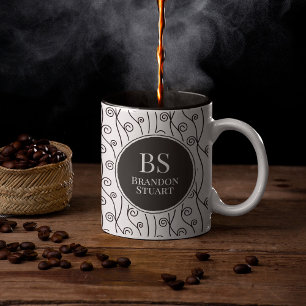 Black and White Swirls Mug