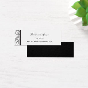 Black and White Swirls Wedding Website