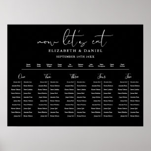 Black And White Table Plan Wedding Seating Chart