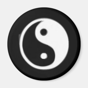 Black and white Taojitu Magnet