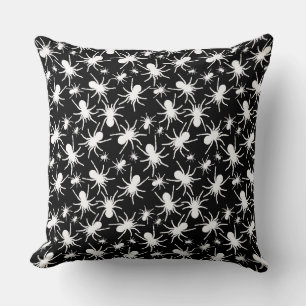 Black and White Tarantula Spider Cushion