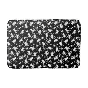 Black and White Tarantula Spider Pattern Bath Mat