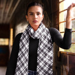 Black And White Tartan Plaid Scarf<br><div class="desc">Black And White Tartan Plaid Scarf</div>