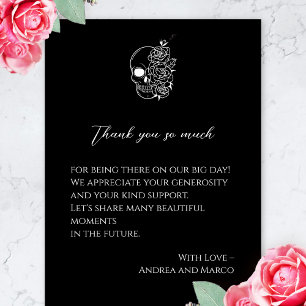 Black And White Tattoo Skull Wedding Thank You