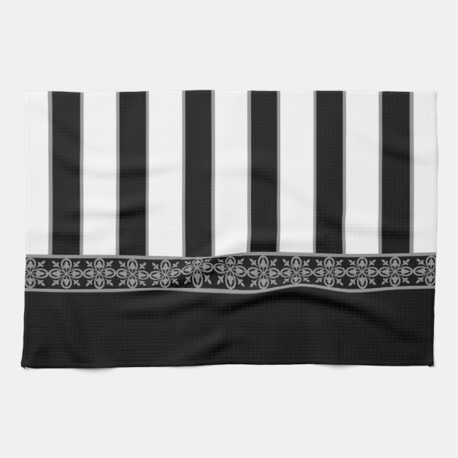 Black and white tea towel (Horizontal)