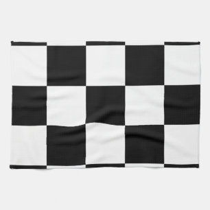 Black and white tea towel