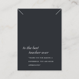 BLACK AND WHITE TEACHER GIFT NECKLACE DISPLAY CARD