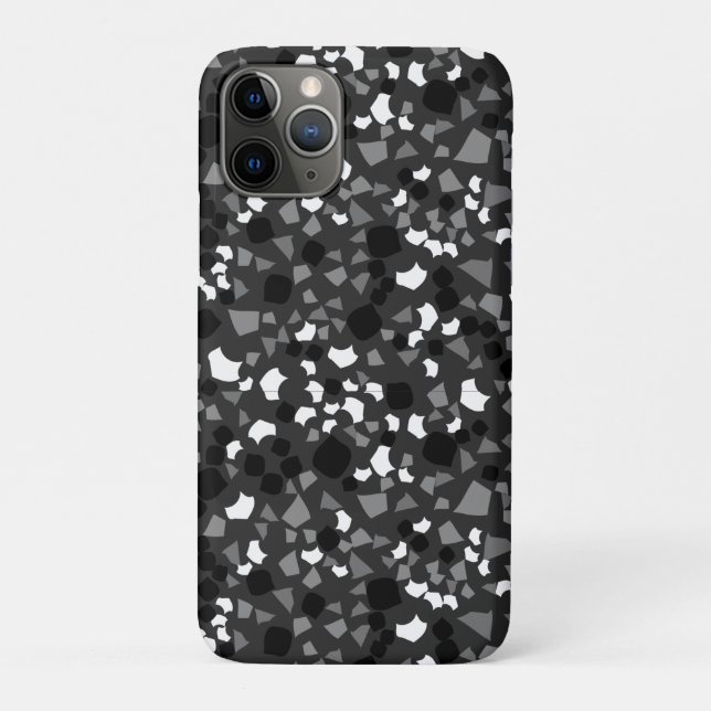Black and White terrazzo Minimal modern Case-Mate  iPhone Case (Back)