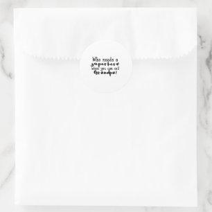 Black And White Text Grandpa Hero Love Sticker