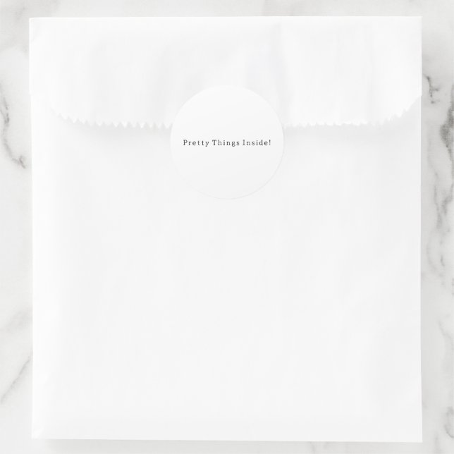 Black And White Text Pretty Things Quote Sticker (Bag)