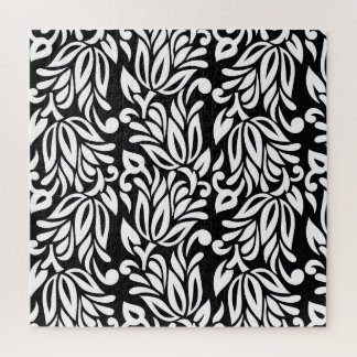 Black and white textile. jigsaw puzzle