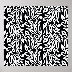 Black and white textile. poster