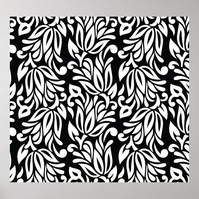 Black and white textile. poster (Front)