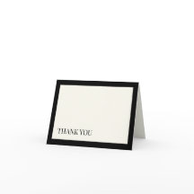 Black and White Thank You Card V1
