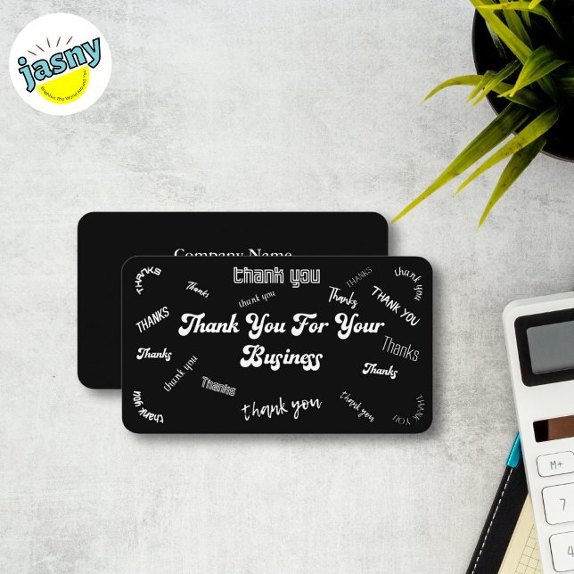 Black and White "Thank You" Insert/ Business Card (Creator Uploaded)