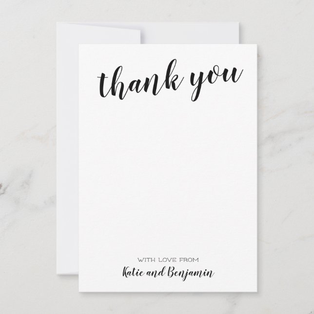 Black and White Thank You Notes (Front)