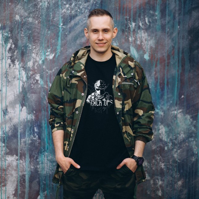 Black and White The Black Ops T-Shirt (Creator Uploaded)