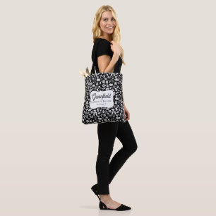 Black and White Theatre Lover Icons Patterned Tote Bag